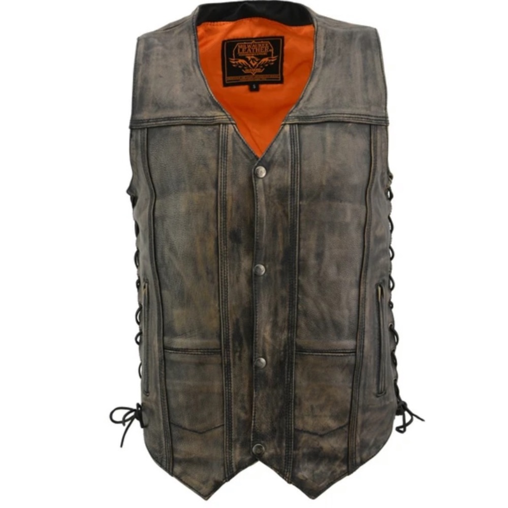 Milwaukee Leather vest motorcycle conceal carry